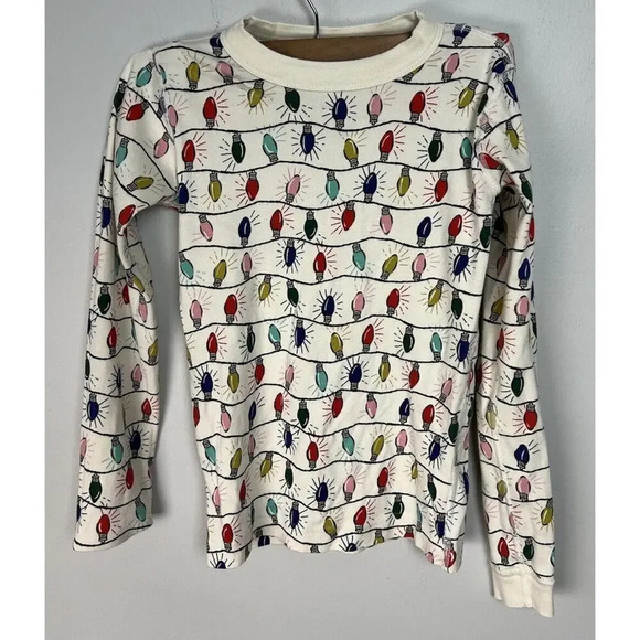 Hanna Andersson Holiday Long John Pajama Set Bright Bulbs Size 10 Child Kids - Picture 1 of 8